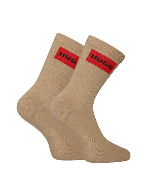 HUGO Set treh - nogavice HUGO visoke večbarvne