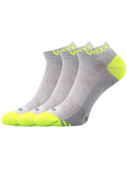 VoXX Komplet tri - nogavice VoXX bambusne svetlo sive