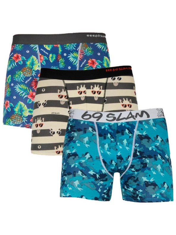 69slam Komplet treh - moške boksarice 69SLAM fit bamboo mix