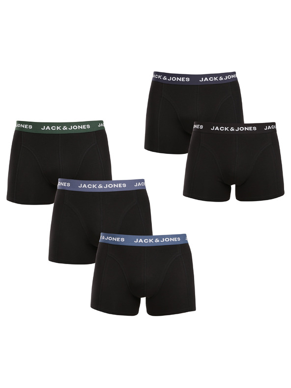 Jack & Jones Komplet petih - moške boksarice Jack and Jones črne