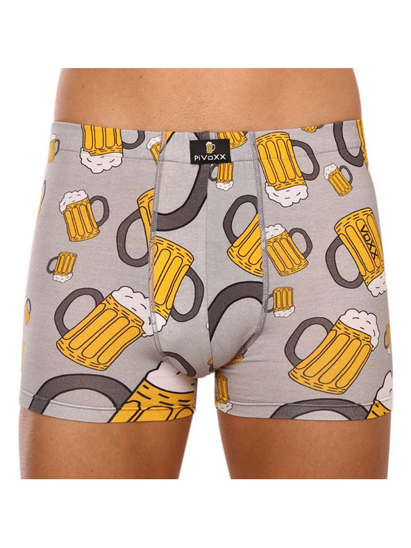 VoXX Moške boksarice VoXX večbarvne (Kevin-beer/big light grey)