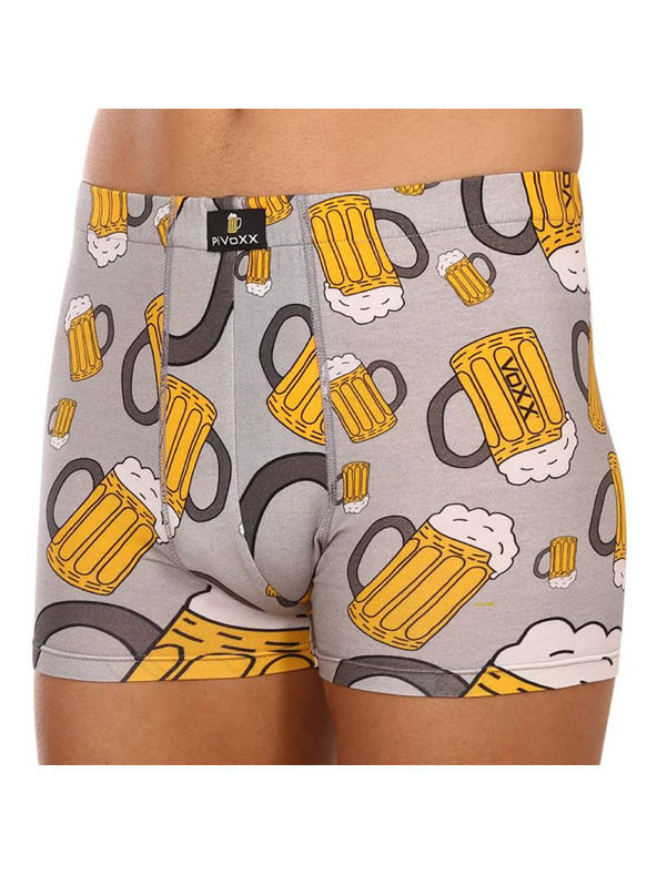 VoXX Moške boksarice VoXX večbarvne (Kevin-beer/big light grey)