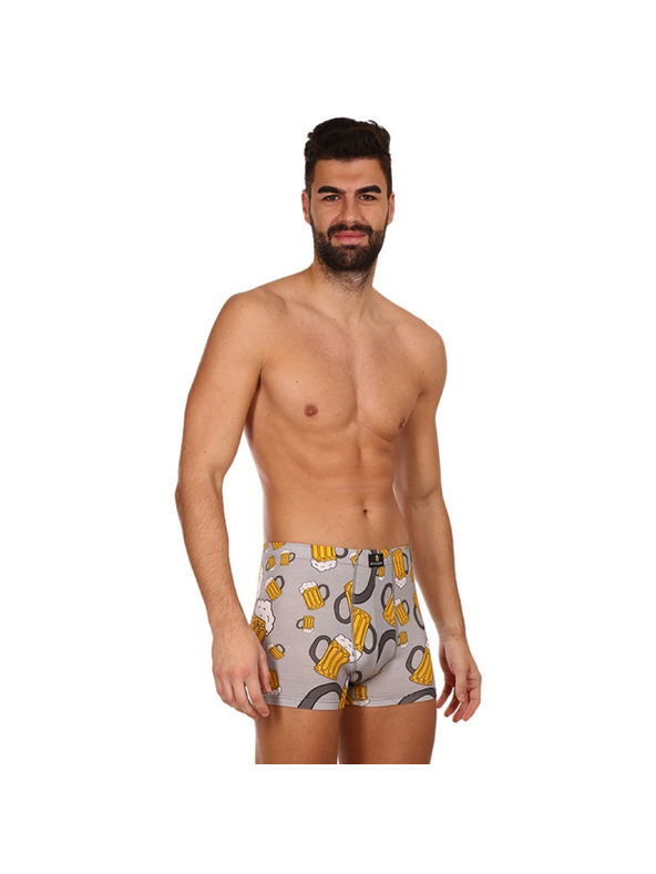 VoXX Moške boksarice VoXX večbarvne (Kevin-beer/big light grey)