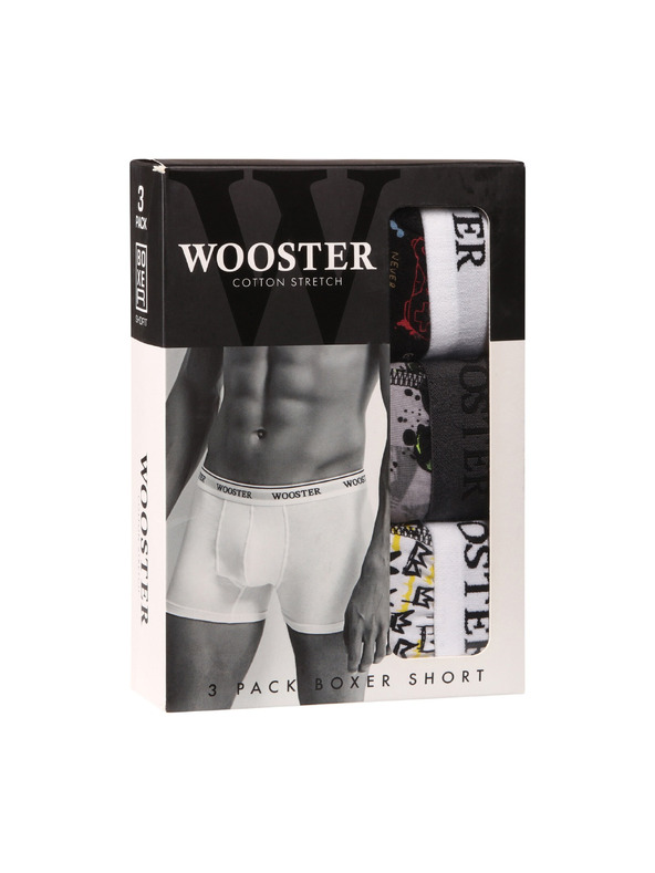 Wooster Komplet treh - moške boksarice Wooster večbarvne