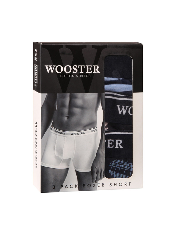 Wooster Komplet treh - moške boksarice Wooster večbarvne