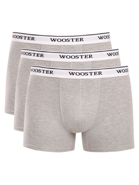 Wooster Komplet treh - moške boksarice Wooster sive
