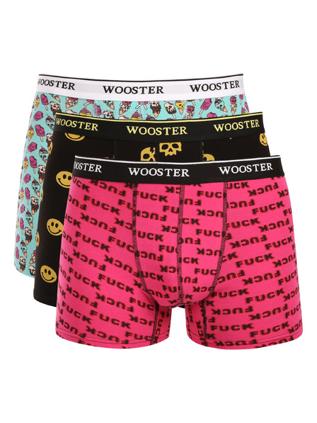 Wooster Komplet treh - moške boksarice Wooster večbarvne