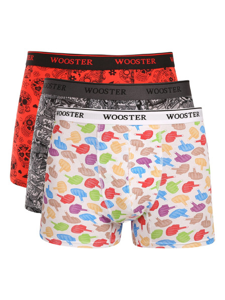 Wooster Komplet treh - moške boksarice Wooster večbarvne