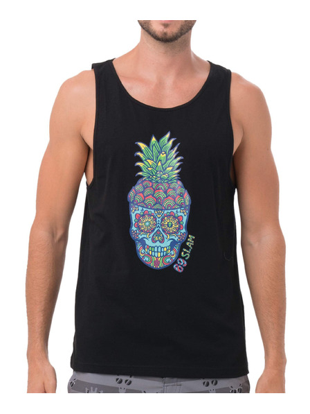 69slam Moško majico 69SLAM PINE SKULL BLACK