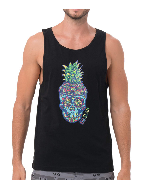 69slam Moško majico 69SLAM PINE SKULL BLACK