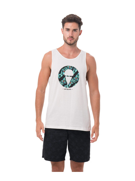 69slam Moško majico 69SLAM GREEN ICE WHITE
