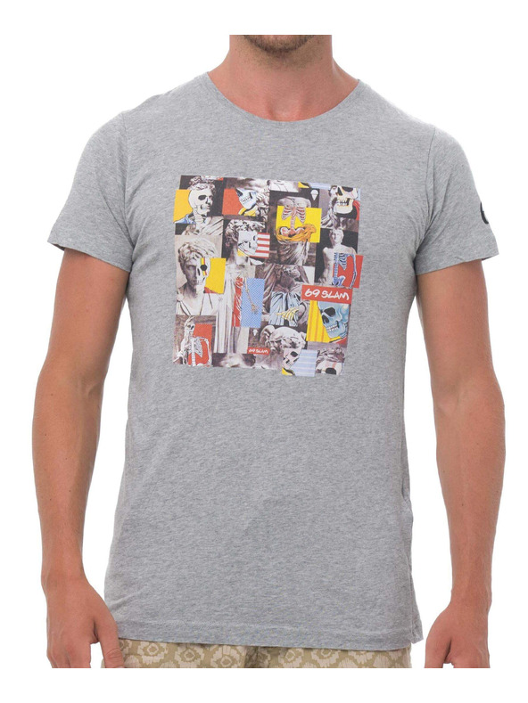 69slam Moško t-shirt 69SLAM SKULLAGE GREY