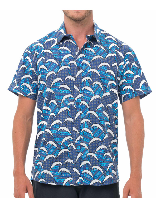 69slam Moška srajca 69SLAM BATIK WAVE