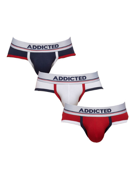 ADDICTED Komplet treh - moške spodnje hlače Addicted večbarvne