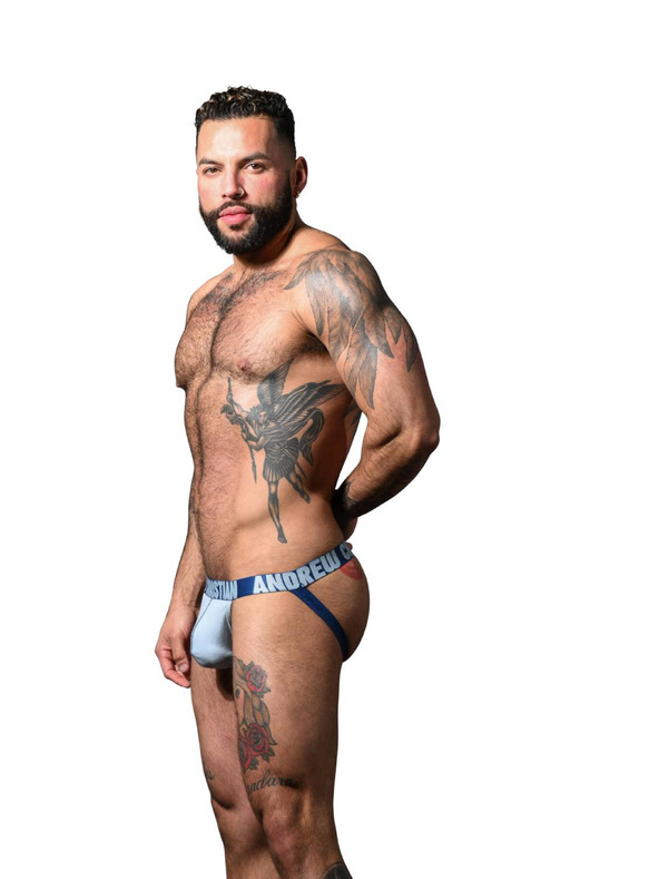 Andrew Christian Moški jockstrap Andrew Christian modri ALMOST NAKED
