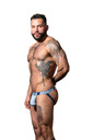 Andrew Christian Moški jockstrap Andrew Christian modri ALMOST NAKED