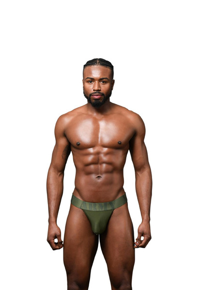 Andrew Christian Moški jockstrap Andrew Christian zelen ALMOST NAKED Military
