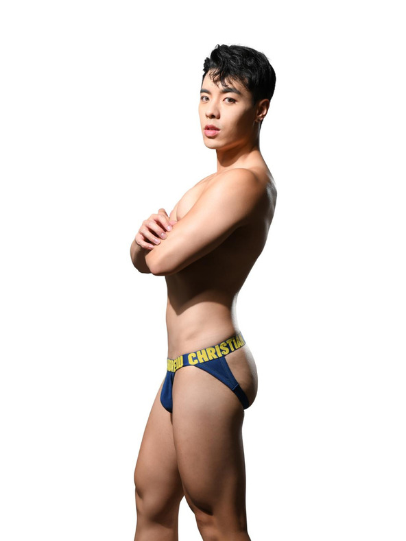 Andrew Christian Moški jockstrap Andrew Christian modri ALMOST NAKED
