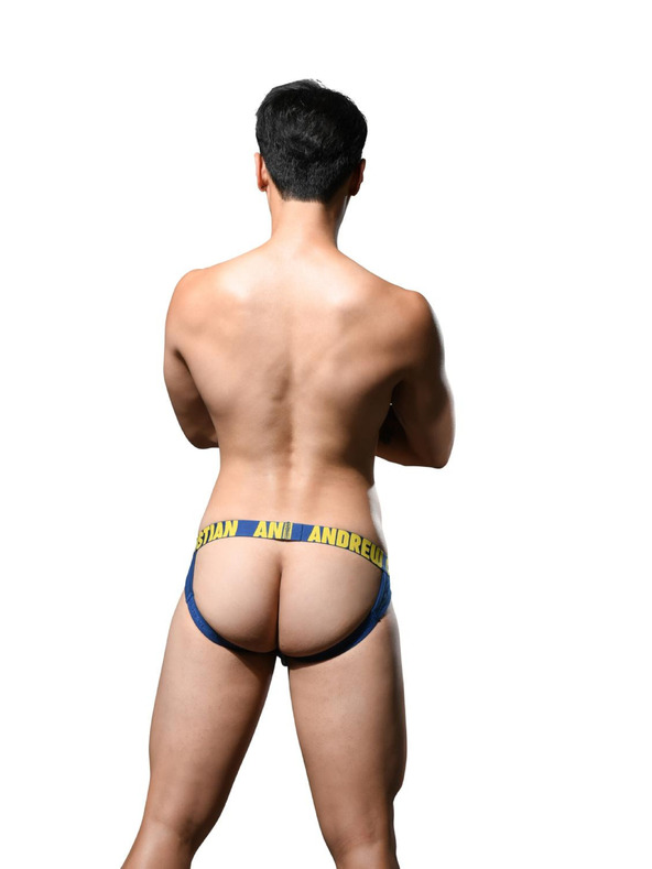 Andrew Christian Moški jockstrap Andrew Christian modri ALMOST NAKED