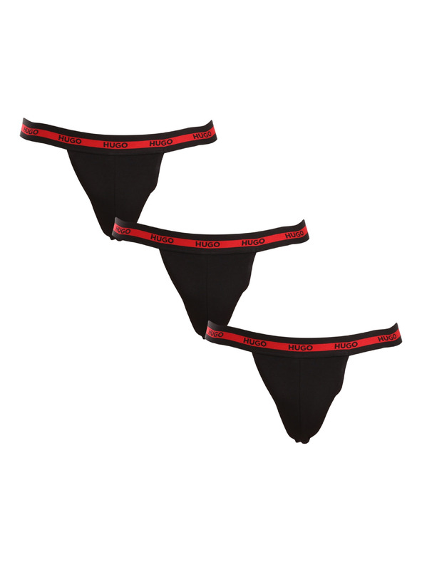 HUGO Komplet treh - moške jockstrap HUGO črne