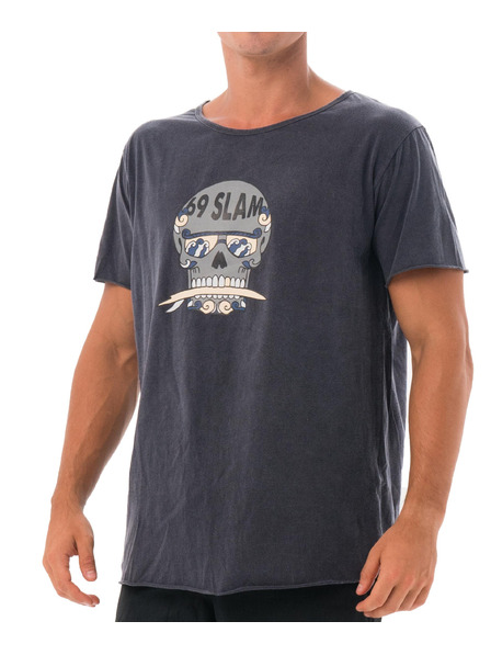 69slam Moški t-shirt 69SLAM DEER LINES BLACK MELANGE