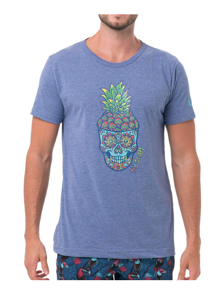 69slam Moška majica 69SLAM PINE SKULL BLUE
