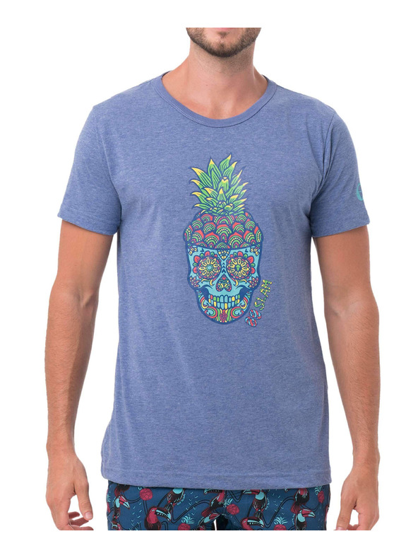 69slam Moška majica 69SLAM PINE SKULL BLUE
