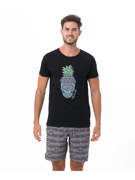 69slam Moška majica 69SLAM PINE SKULL BLACK