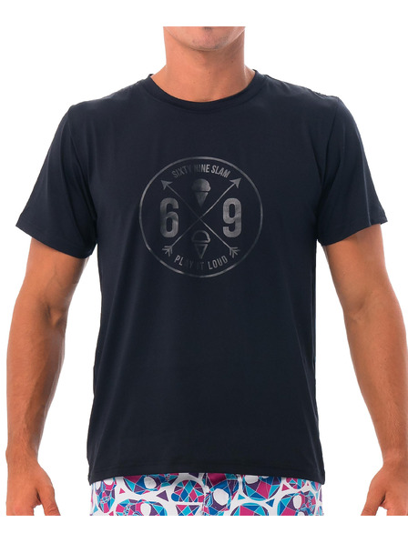 69slam Moška majica 69SLAM CROSS BLACK UPF +30