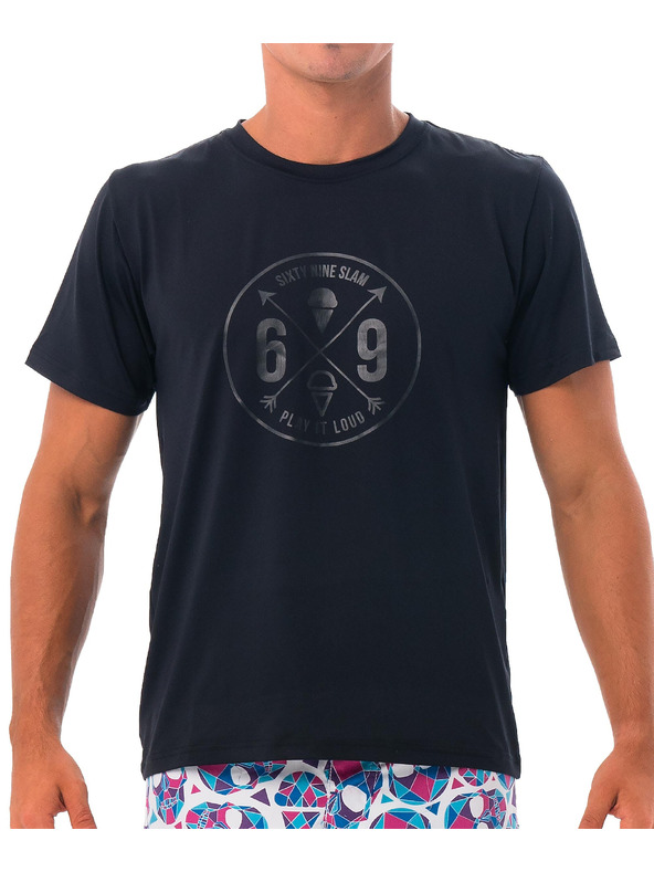 69slam Moška majica 69SLAM CROSS BLACK UPF +30