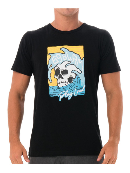 69slam Moška majica 69SLAM SKULL ISLE BLACK