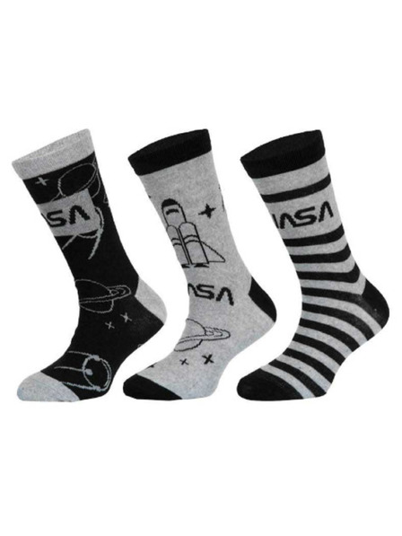 Trenýrkárna Komplet treh - otroške nogavice NASA večbarvne (39269/grey)