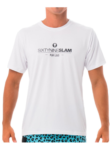 69slam Moška majica 69SLAM TEXTO WHITE UPF +30
