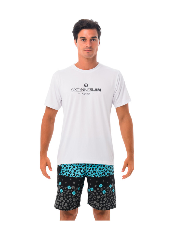 69slam Moška majica 69SLAM TEXTO WHITE UPF +30