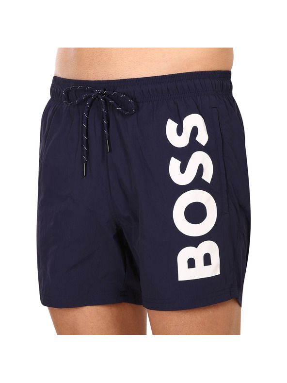BOSS Temno modre moške kopalke HUGO BOSS Octopus