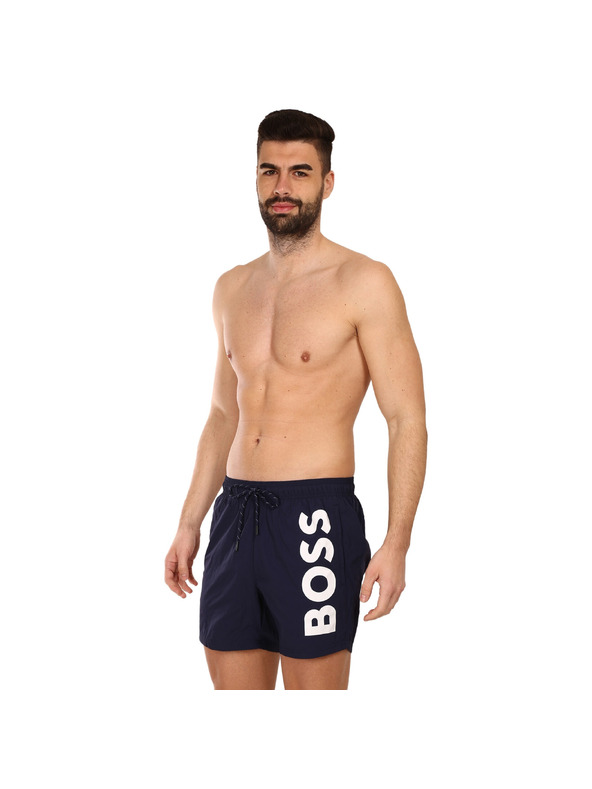 BOSS Temno modre moške kopalke HUGO BOSS Octopus