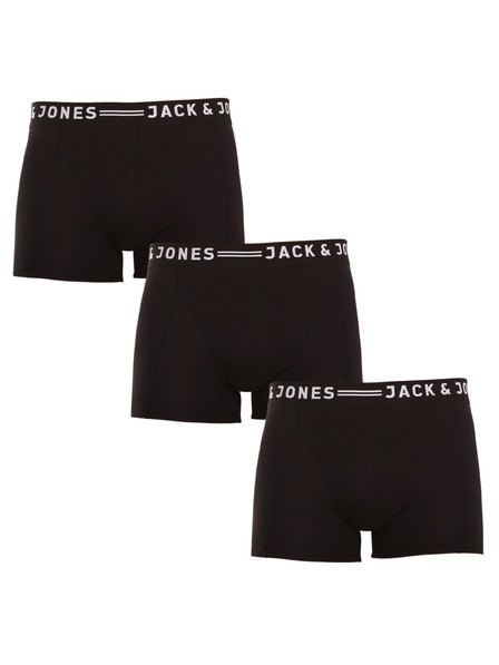 Jack & Jones Komplet treh črnih boksaric Jack & Jones Sense