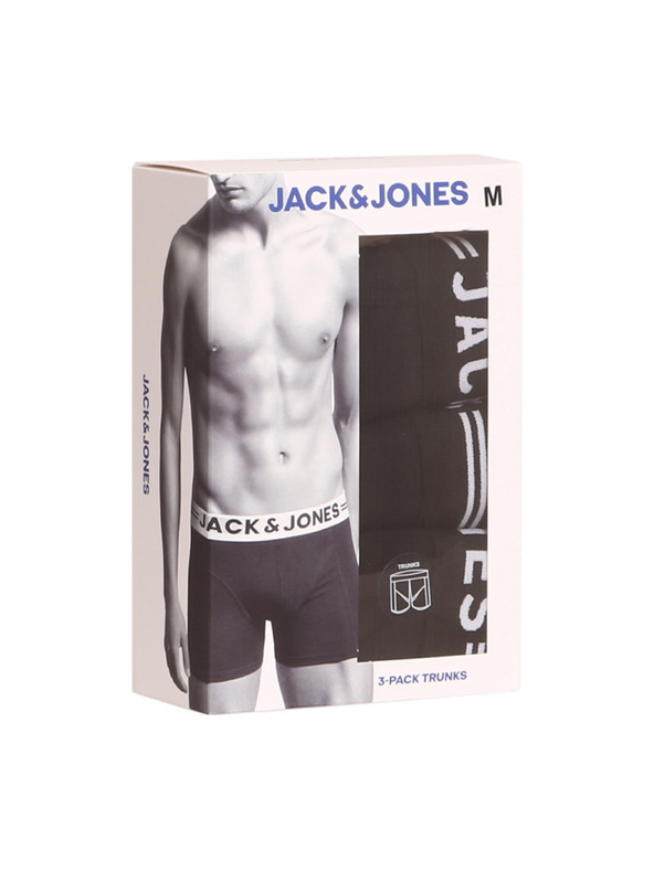 Jack & Jones Komplet treh črnih boksaric Jack & Jones Sense