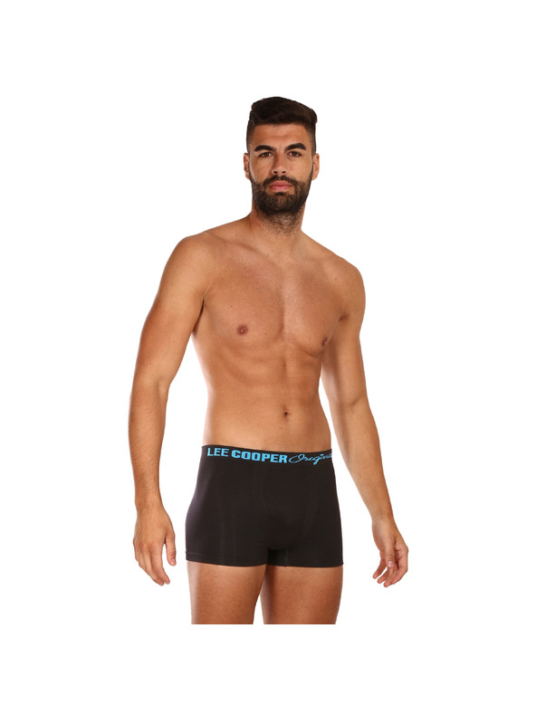 Lee Cooper Komplet petih parov moških črnih boksaric Lee Cooper