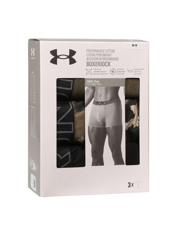 Under Armour Moške bokserice Under Armour M UA Perf Cotton Nov (3pk)