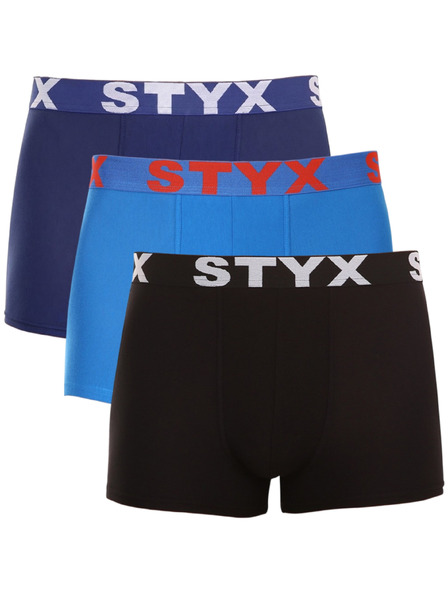 Styx Komplet treh - moške boksarice Styx sports elastic večbarvne