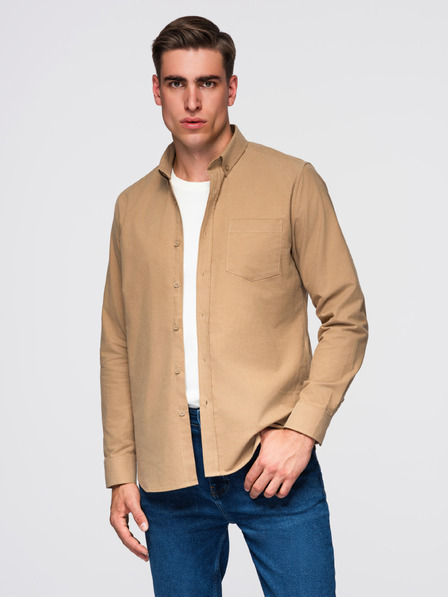 Ombre Clothing Srajca K700 - kava Ombre Clothing