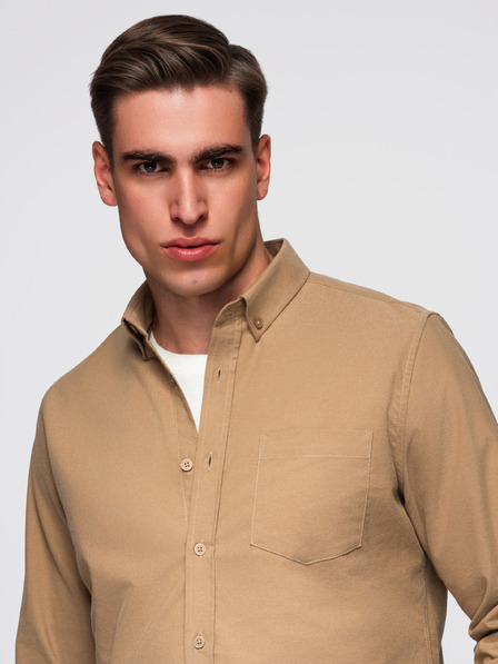 Ombre Clothing Srajca K700 - kava Ombre Clothing