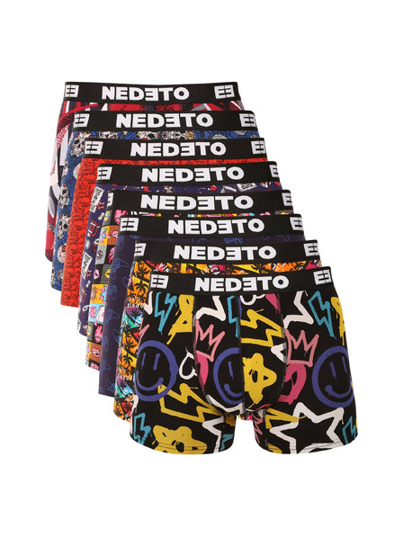 Nedeto Komplet osmih - moške boksarice Nedeto večbarvne