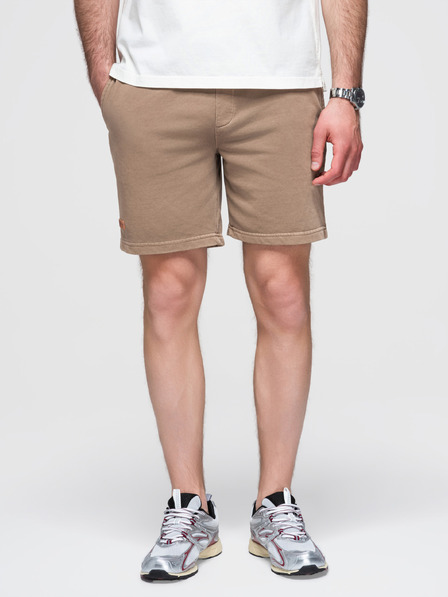 Ombre Clothing Moške bombažne športne hlače BASIC brown Ombre Oblačila