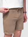 Ombre Clothing Moške bombažne športne hlače BASIC brown Ombre Oblačila