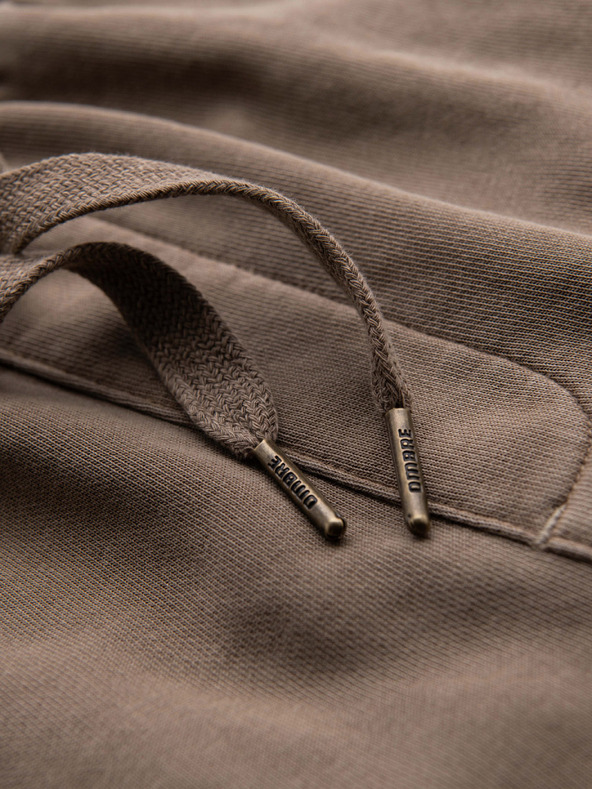 Ombre Clothing Moške bombažne športne hlače BASIC brown Ombre Oblačila