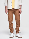 Ombre Clothing Moške hlače s cargo žepi in robom nohavic - topla rjava V2 P1526 Ombre Clothing