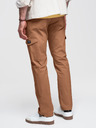 Ombre Clothing Moške hlače s cargo žepi in robom nohavic - topla rjava V2 P1526 Ombre Clothing