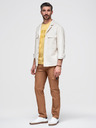 Ombre Clothing Moške hlače s cargo žepi in robom nohavic - topla rjava V2 P1526 Ombre Clothing